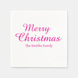 Guardanapo De Papel Personalizado Nome Moderno de Merry Natal