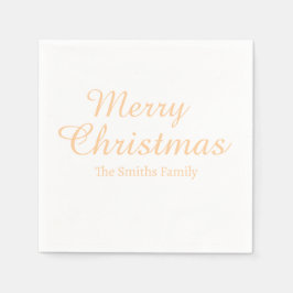 Guardanapo De Papel Personalizado Nome Moderno de Merry Natal