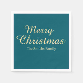 Guardanapo De Papel Personalizado Nome Moderno de Merry Natal