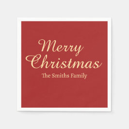 Guardanapo De Papel Personalizado Nome Moderno de Merry Natal