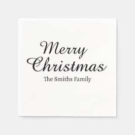 Guardanapo De Papel Personalizado Nome Moderno Natal Feliz Personaliza