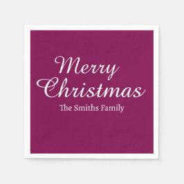 Guardanapo De Papel Personalizado Nome Moderno Natal Feliz Personaliza