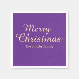 Guardanapo De Papel Personalizado Nome Moderno Natal Feliz Personaliza