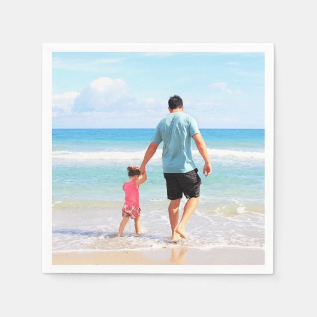 Guardanapo De Papel Personalizado Personalizado Sua Foto Napkins (Frente)