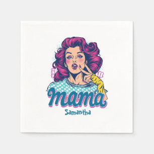 Guardanapo De Papel Personalizado Retro Mama Pop Art (11)