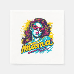 Guardanapo De Papel Personalizado Retro Mama Pop Art (12)