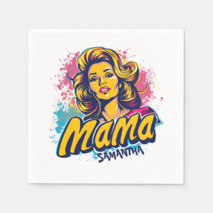 Guardanapo De Papel Personalizado Retro Mama Pop Art (14)