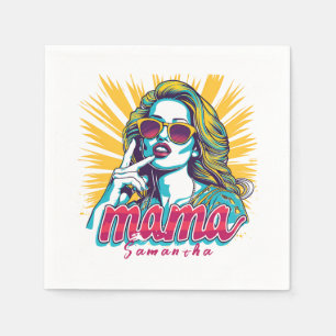 Guardanapo De Papel Personalizado Retro Mama Pop Art (5)