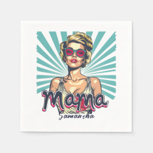 Guardanapo De Papel Personalizado Retro Mama Pop Art (7) Napkins