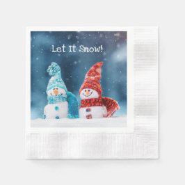 Guardanapo De Papel Personalizado Sr. & Sra. Snowman Paper Napkins