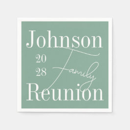 Guardanapo De Papel Personalizado Verde do Partido Sindicato da Famíli