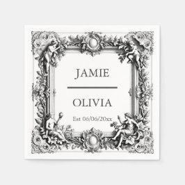 Guardanapo De Papel Personalizado Vitoriano de Rolagem Napkin - casame