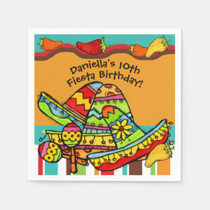 Guardanapo de papel personalizados do aniversário