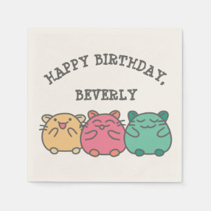 Guardanapo De Papel Personalizados Hamsters de Cartoon do Estilo Kawai