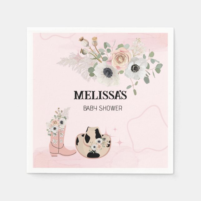 Guardanapo De Papel Personalizar a Moça Ocidental Moderna (Frente)