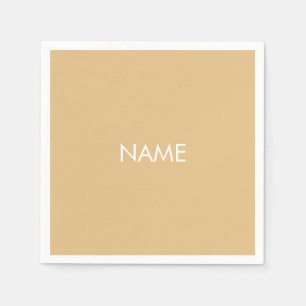 Guardanapo De Papel Personalizar com nome, texto mínimo branco do came