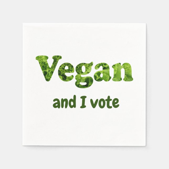 Guardanapo De Papel Personalizar eleitor ativista do Vegan (Frente)