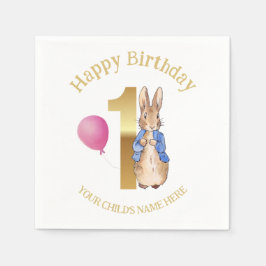 Guardanapo De Papel Personalizar Feliz Aniversário Nome Peter o Rabbit
