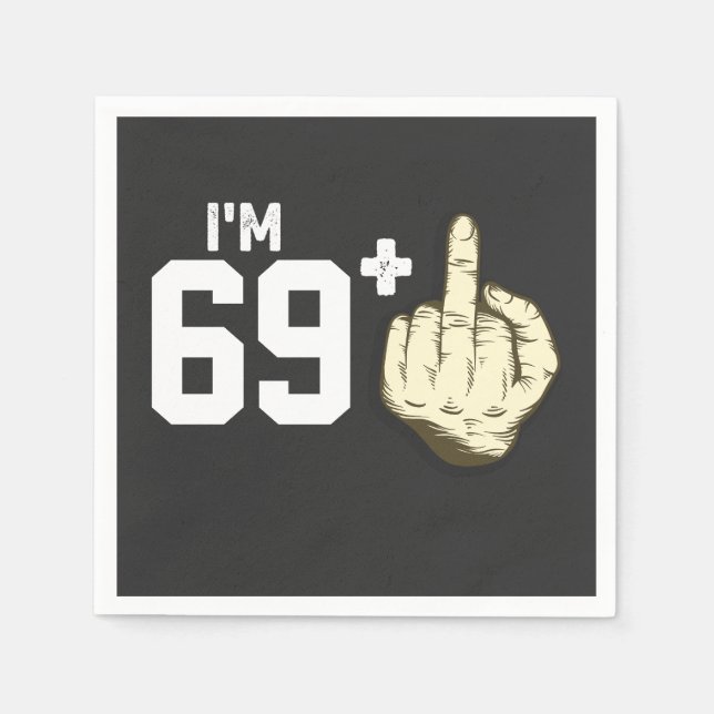 Guardanapo De Papel Personalizar o Aniversário do Dedo Engraçado (Frente)