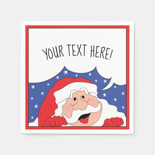 Guardanapo De Papel Personalizar o coquetel de Natal que Papais noeis  (Frente)