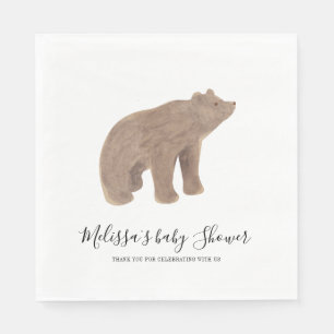 Guardanapo De Papel Personalizar o Urso Chic do Woodland Chá de frald