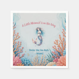 Guardanapo De Papel Personalizar uma Pequena Sereia está a caminho do 