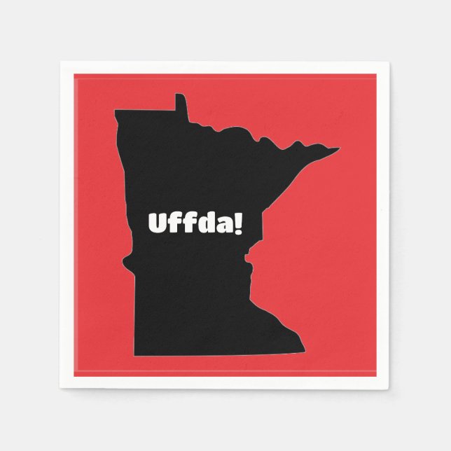 Guardanapo de Papel Personalizável, Minnesota, Uff (Frente)