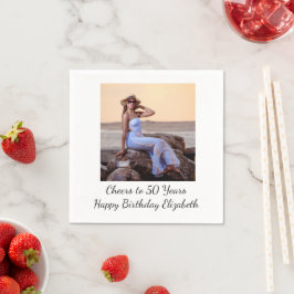 Guardanapo De Papel Personalize a Festa de aniversário de fotos para e