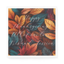 Personalize Luncheon Paper Napkins Thanksgiving