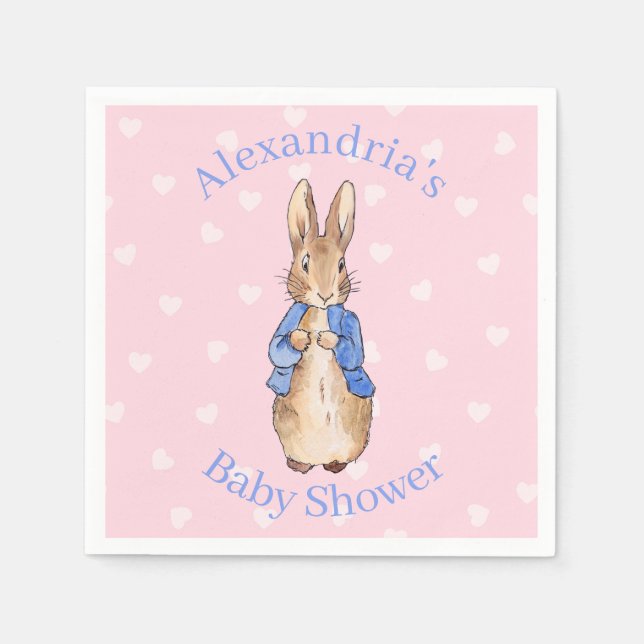 Guardanapo De Papel Personalize Peter o Chá de fraldas do coelho (Frente)