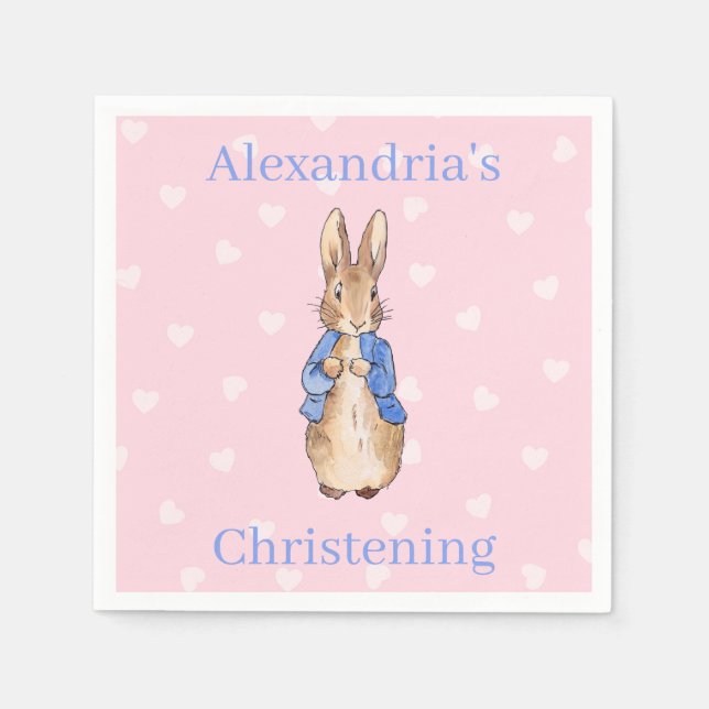 Guardanapo De Papel Personalize Peter, o Rabbit Christening (Frente)