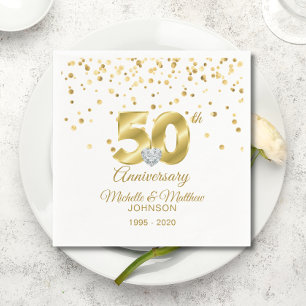 Guardanapo De Papel Personalized 50th Golden Wedding Anniversary
