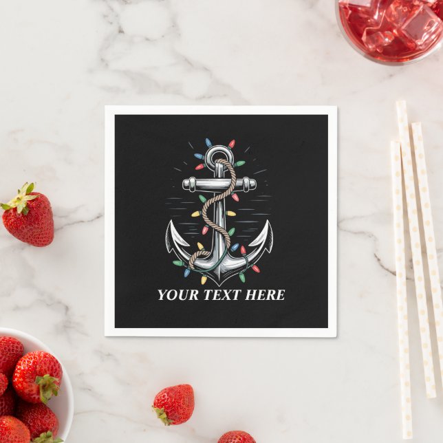 Guardanapo De Papel Personalized Christmas Lights Boating Sailing  (Insitu)