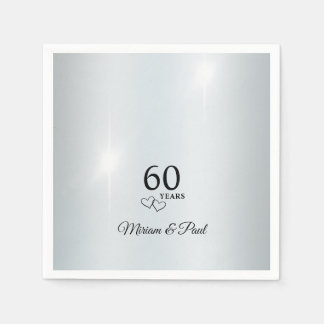Guardanapo De Papel Personalized Elegant 60th Anniversary Party