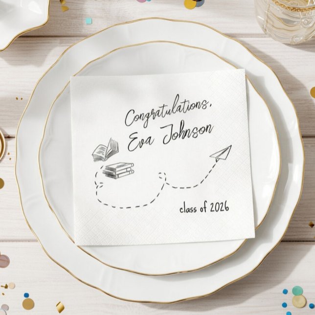 Guardanapo De Papel Personalized Graduation Party Napkins  (Criador carregado)