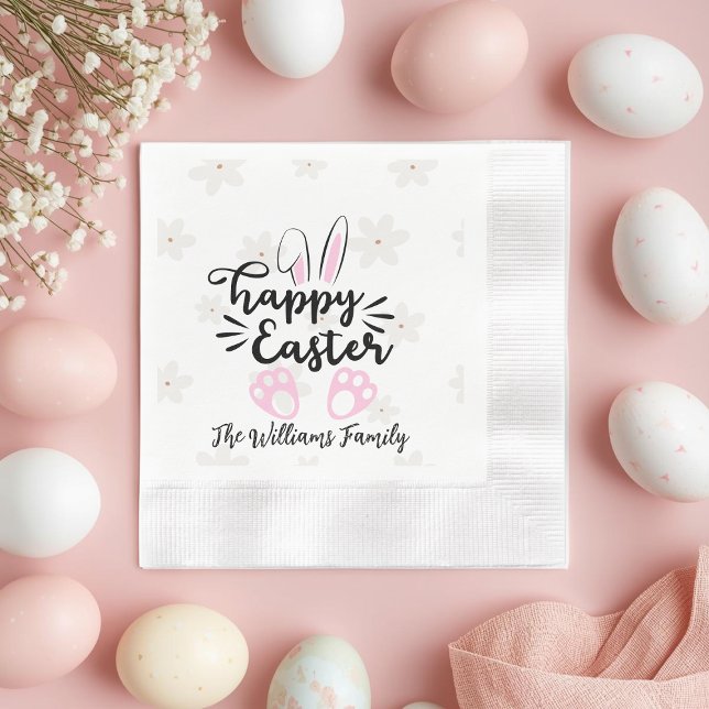 Guardanapo De Papel Personalized Happy Easter Paper Napkin (Criador carregado)