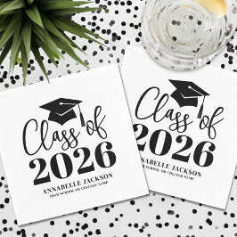 Guardanapo De Papel Personalized Minimalist Graduation