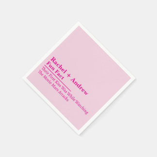 Guardanapo De Papel Personalized Name Stylish Fun Fact Wedding Napkins