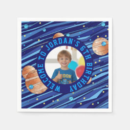 Guardanapo De Papel Personalized Outer Space Galaxy Birthday