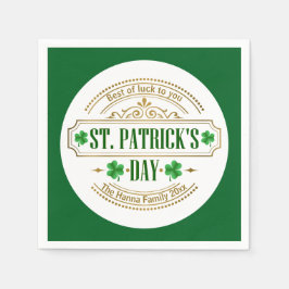 Guardanapo De Papel Personalized St. Patrick's Day I Luck of the Irish