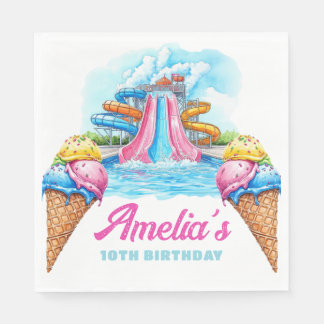 Guardanapo De Papel Personalized Waterpark Party Birthday