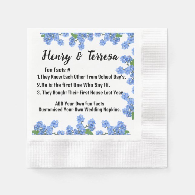 Guardanapo De Papel Personalizou O Seu Próprio Nome Monograma De Casam (Frente)