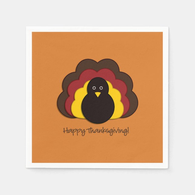 Guardanapo De Papel Peru de Ação de Graças (Frente)