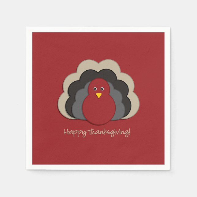 Guardanapo De Papel Peru de Ação de Graças (Frente)