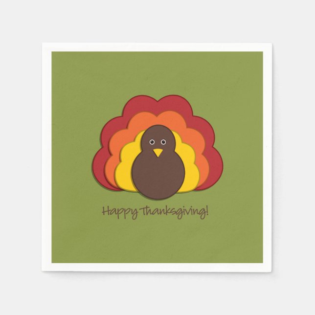 Guardanapo De Papel Peru de Ação de Graças (Frente)