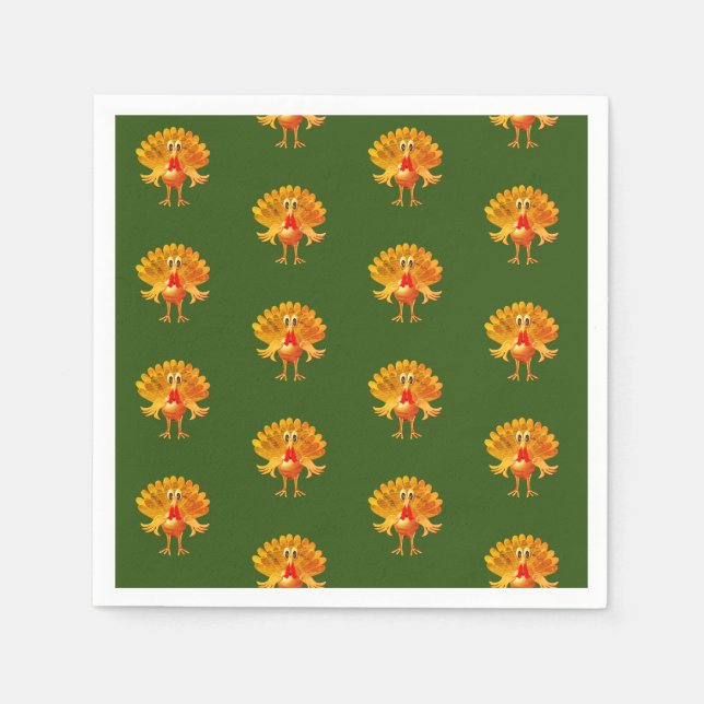 Guardanapo De Papel peru de Ação de Graças, Dia de Ação de Graças (Frente)