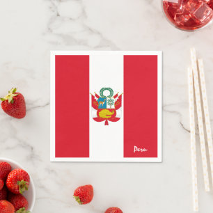 Guardanapo De Papel Peru e Peru: Bandeira do partido moda/fã de espor