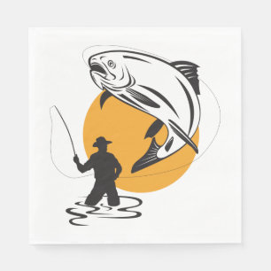 Guardanapo De Papel Pesca da truta