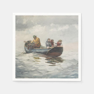 Guardanapo De Papel Pesca do caranguejo (por Winslow Homer)