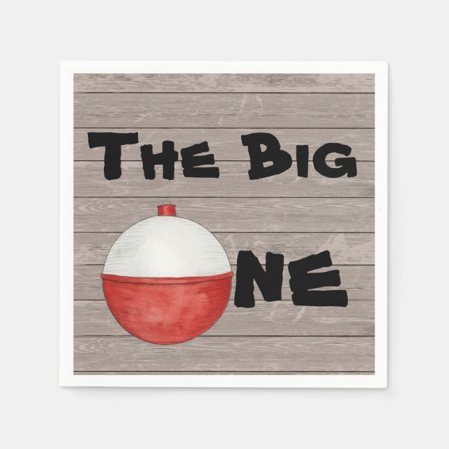 Guardanapo De Papel Pesca Primeiro Aniversário (Frente)